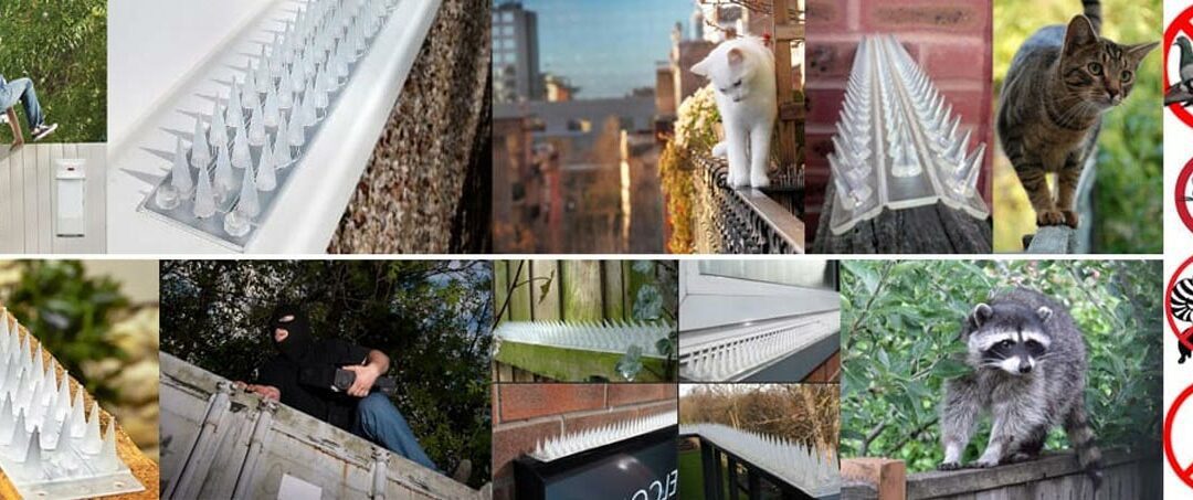 Anti-climb fence spikes installed on a residential fence